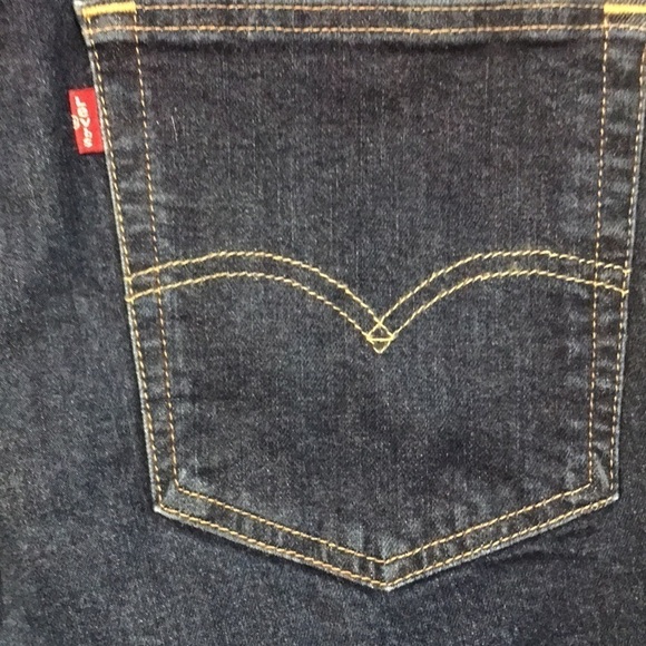 Levi’s 514 Straight Fit Stretch Dark Wash Jeans             size 36z34 - Picture 4 of 12